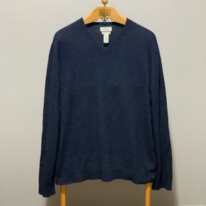 Banana Republic Luxury Sweater Cashmere Angora Hair VNeck Charcoal Size XL